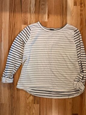 Staccato Cream & Olive  Striped Long Sleeve